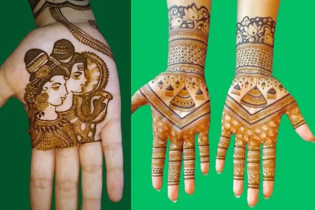 Easy mehendi designs for Teej, featuring simple patterns like floral motifs and geometric shapes, ideal for beginners to create elegant festive designs.