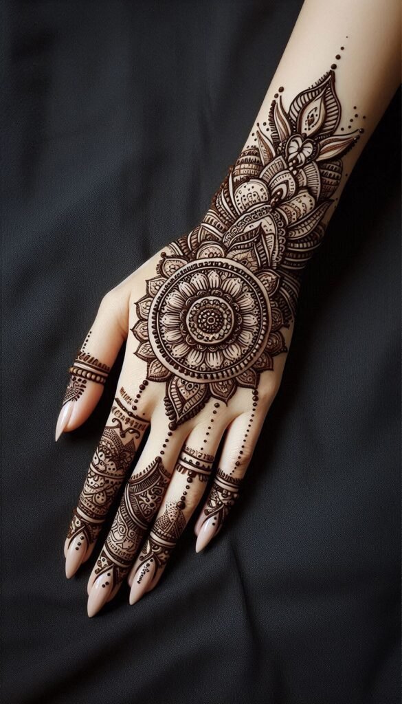 Royal Front Hand Mehndi Design