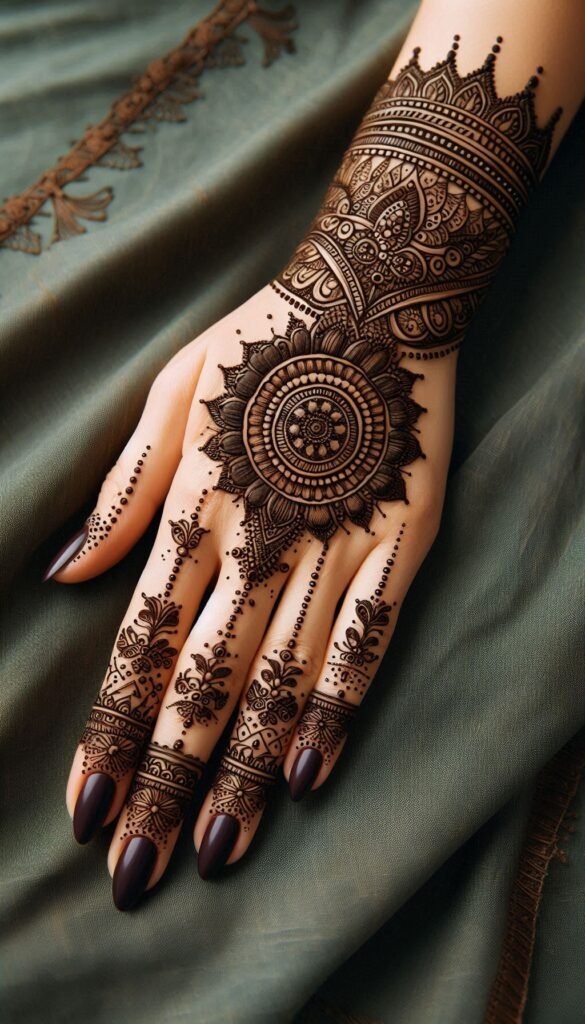 Royal Front Hand Mehndi Design