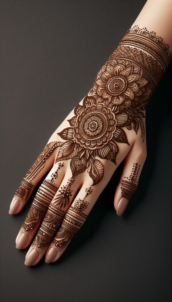 Royal Front Hand Mehndi Design