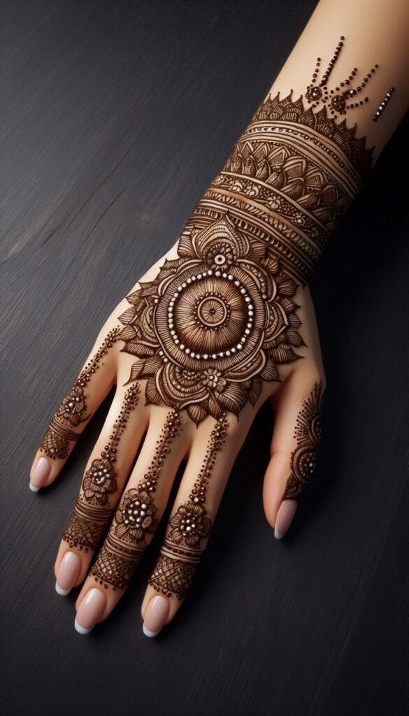 Royal Front Hand Mehndi Design