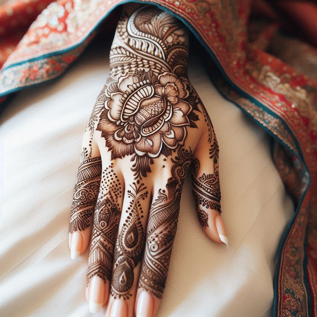 classical indian mehendi design