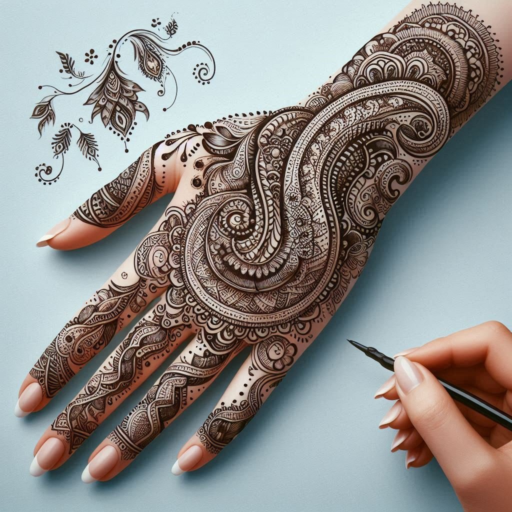 full hand mehndi design