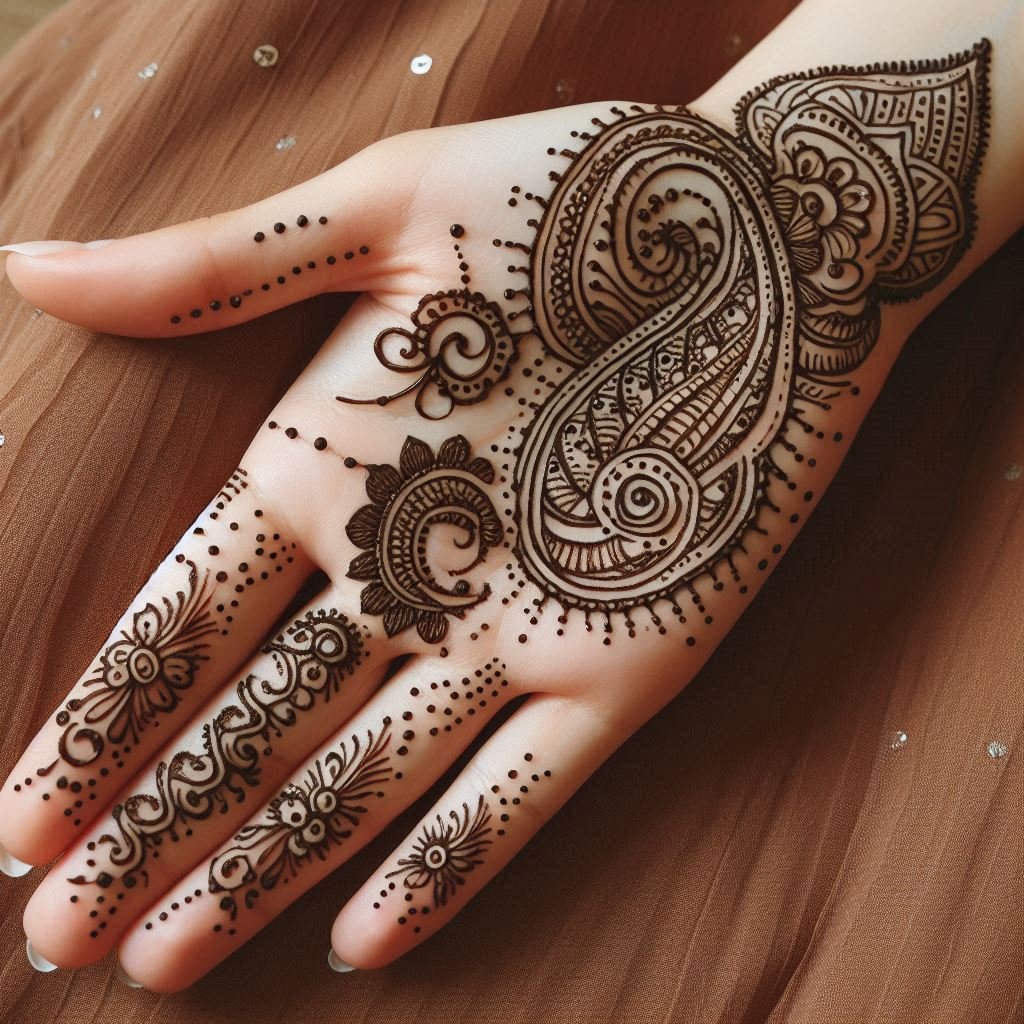 Paisley Mehndi Design