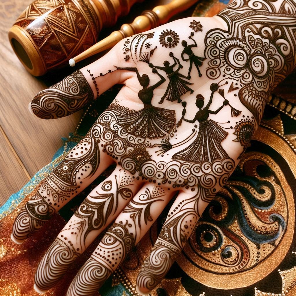 Garba Mehndi Design 2024 : A Perfect Fusion of Tradition and Style for Navratri