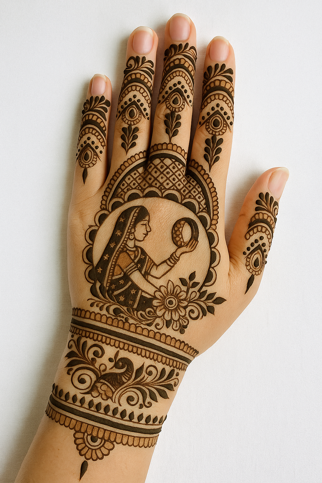 karwa chauth mehndi design 2025