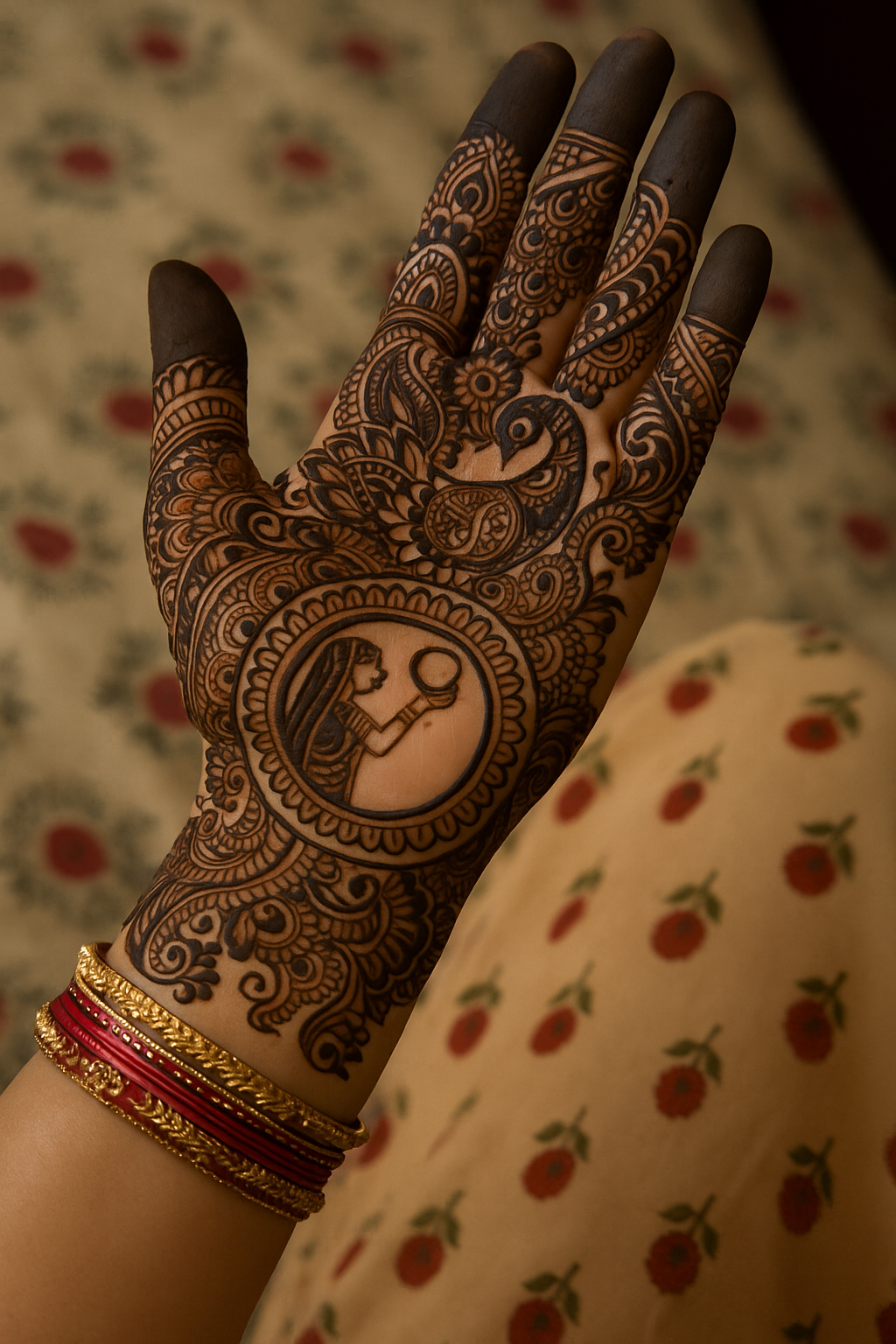 karwa chauth mehndi design 2025