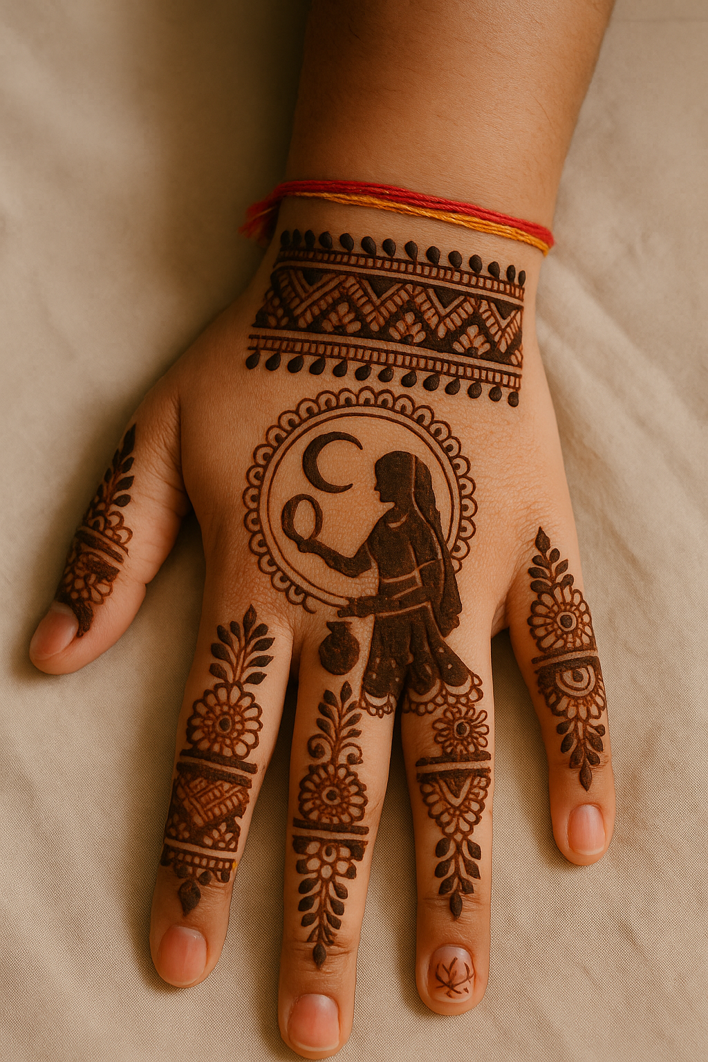 karwa chauth mehndi design 2025