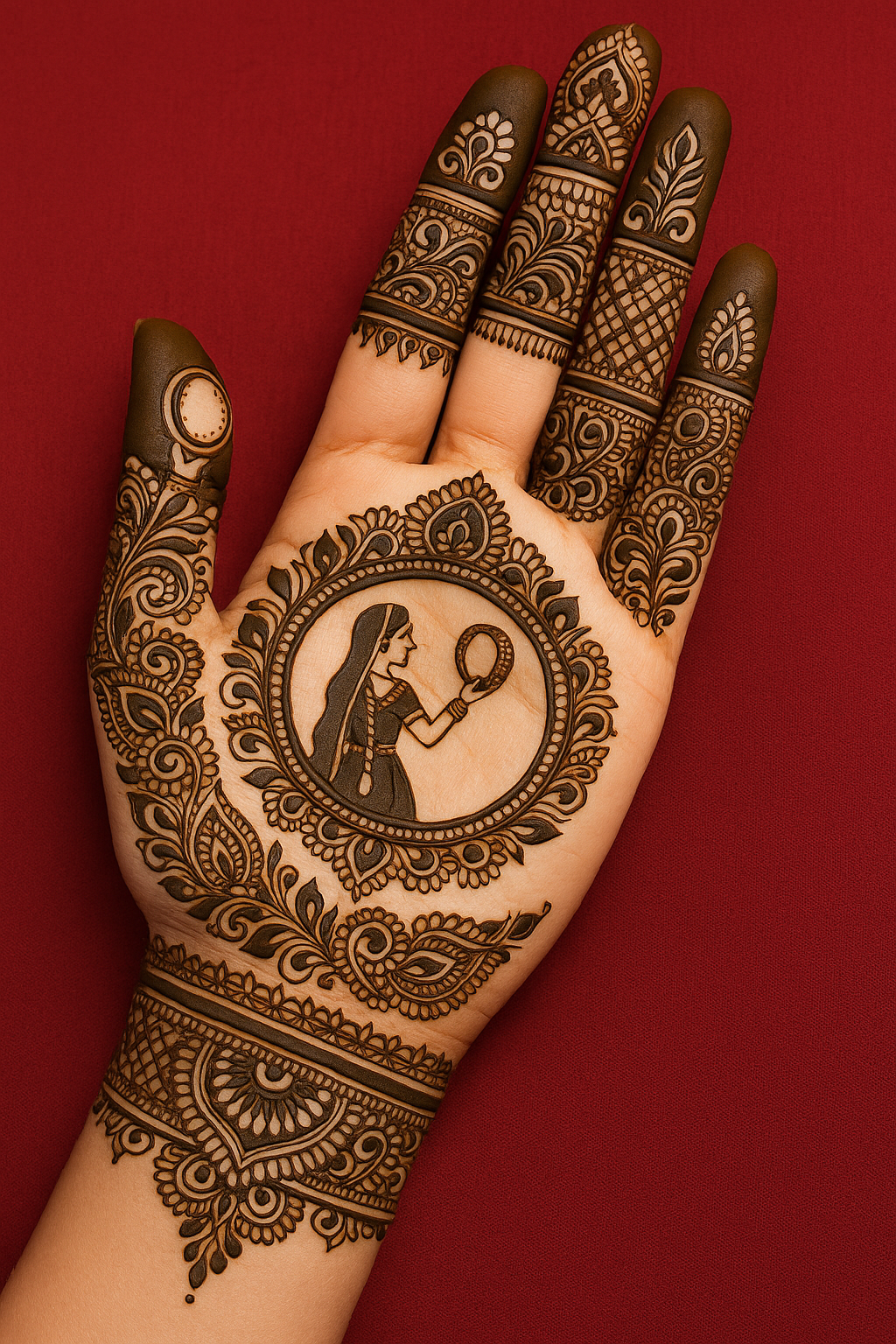 karwa chauth mehndi design 2025