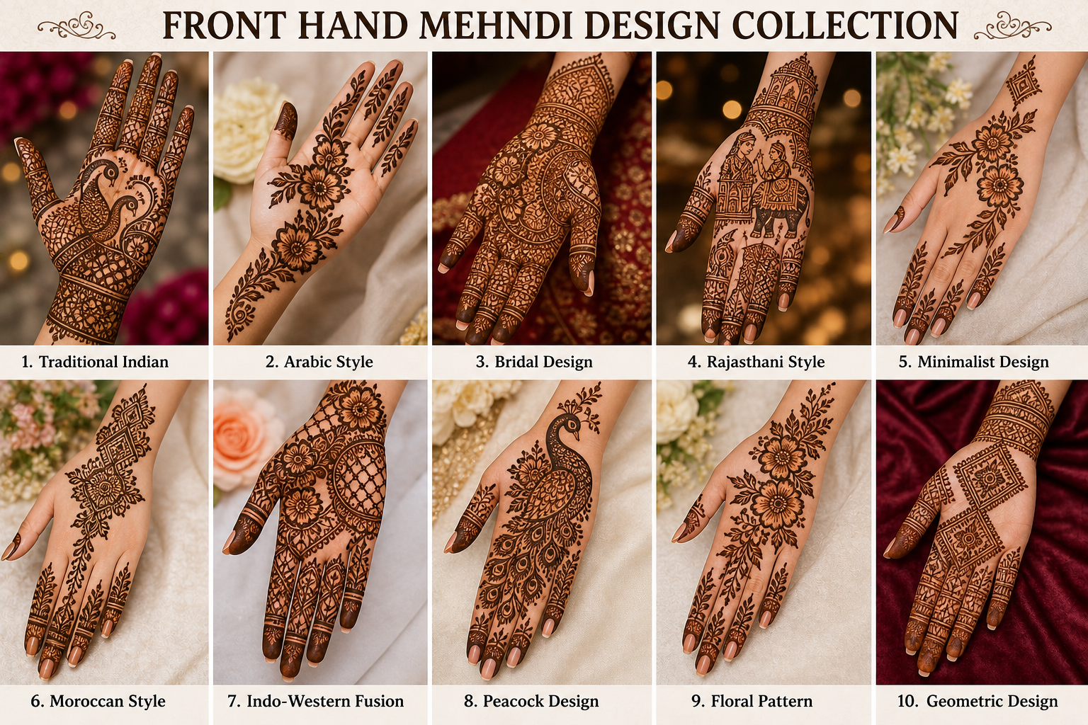 Front Hand Mehndi Design