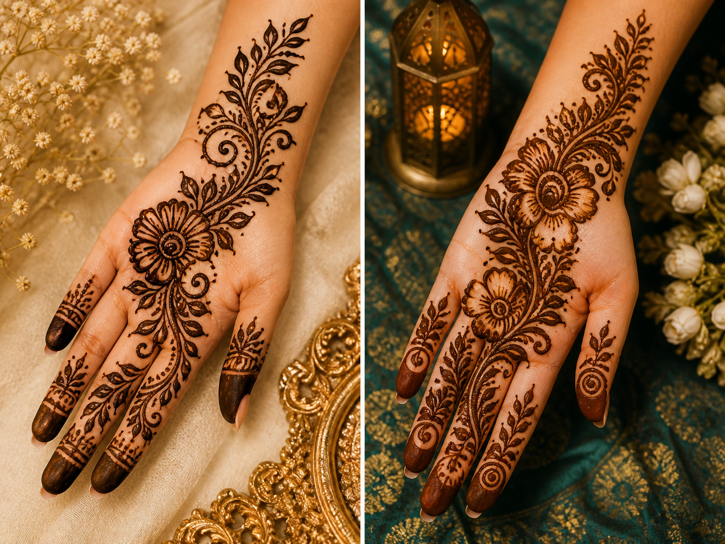 front hand mehndi design