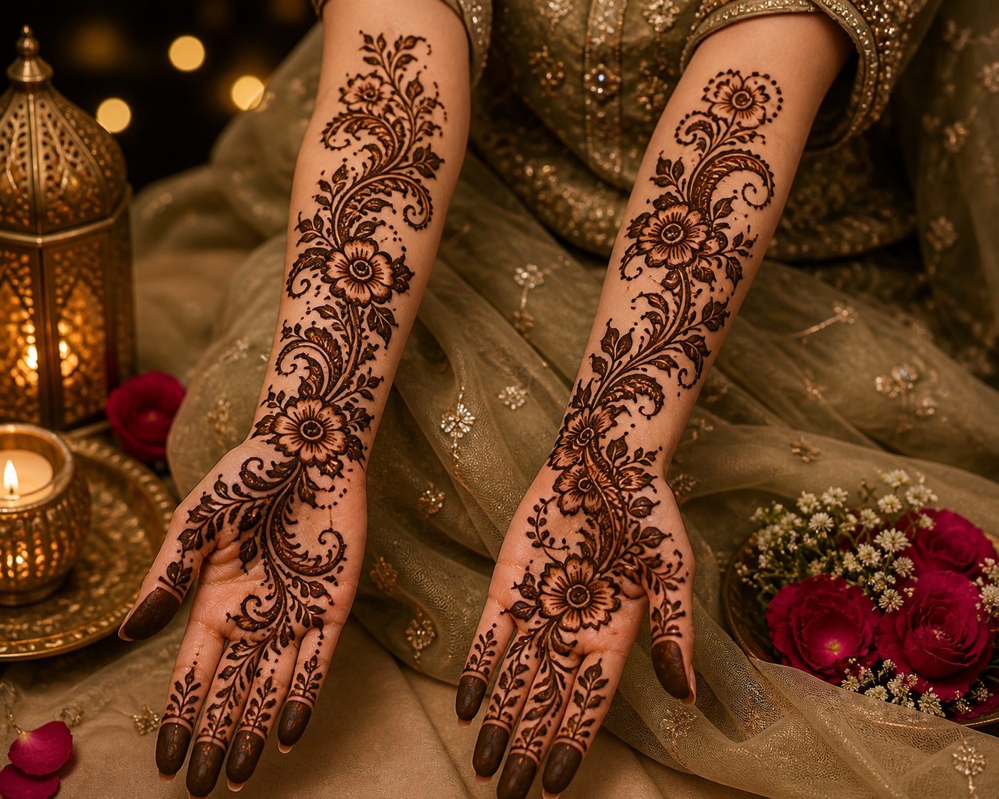 full hand mehndi design
