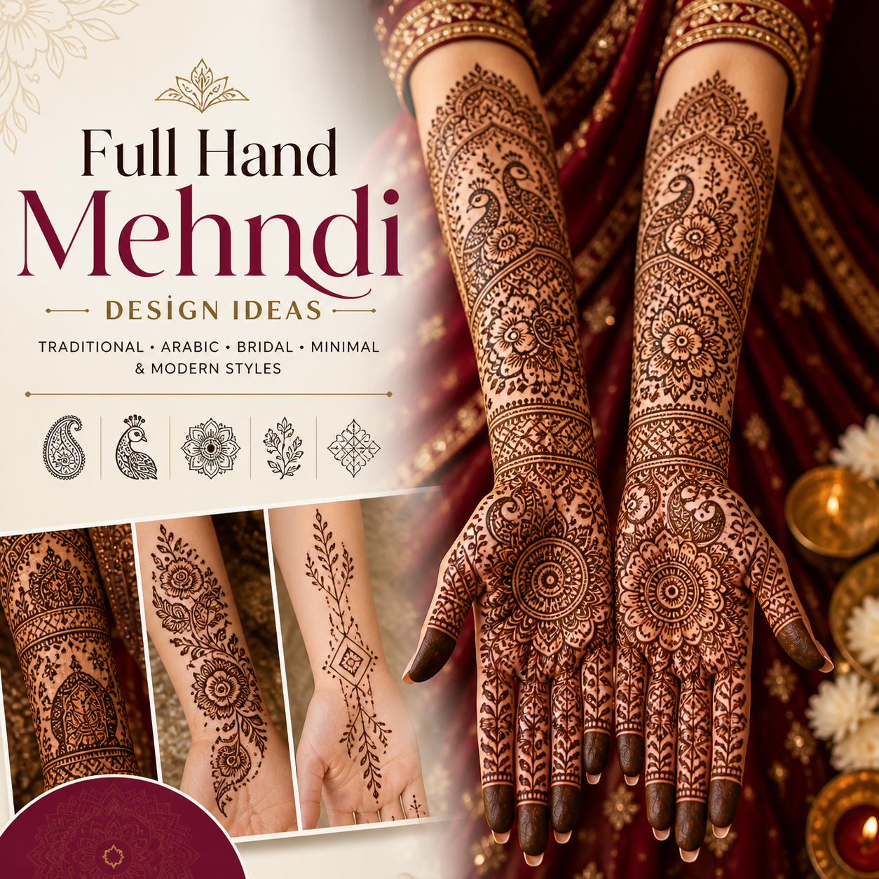 full hand mehndi design